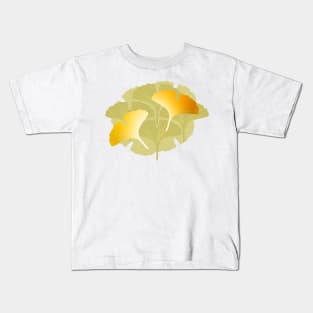 Ginkgo Biloba leaves pattern Kids T-Shirt